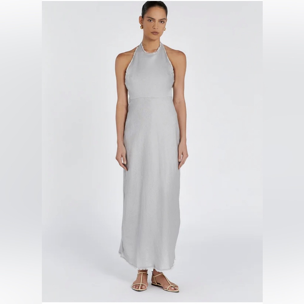 NWT DISSH GRAY LINEN DRESS SZ 12